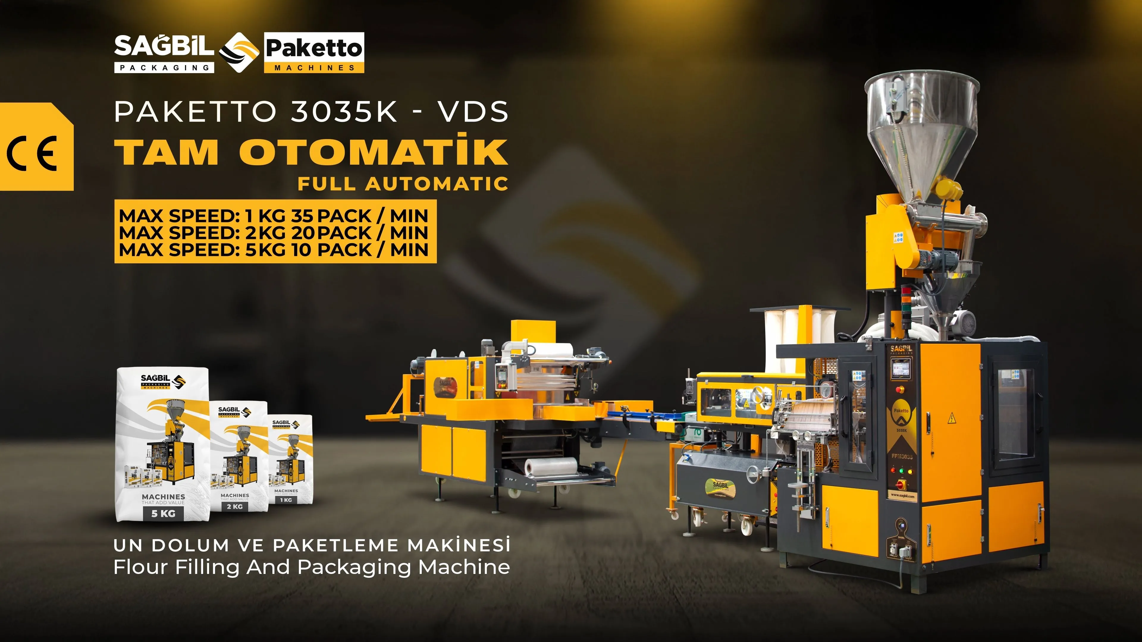 PAKETTO 3035K-VDS Kâğıt Dolum Paketleme Hattı