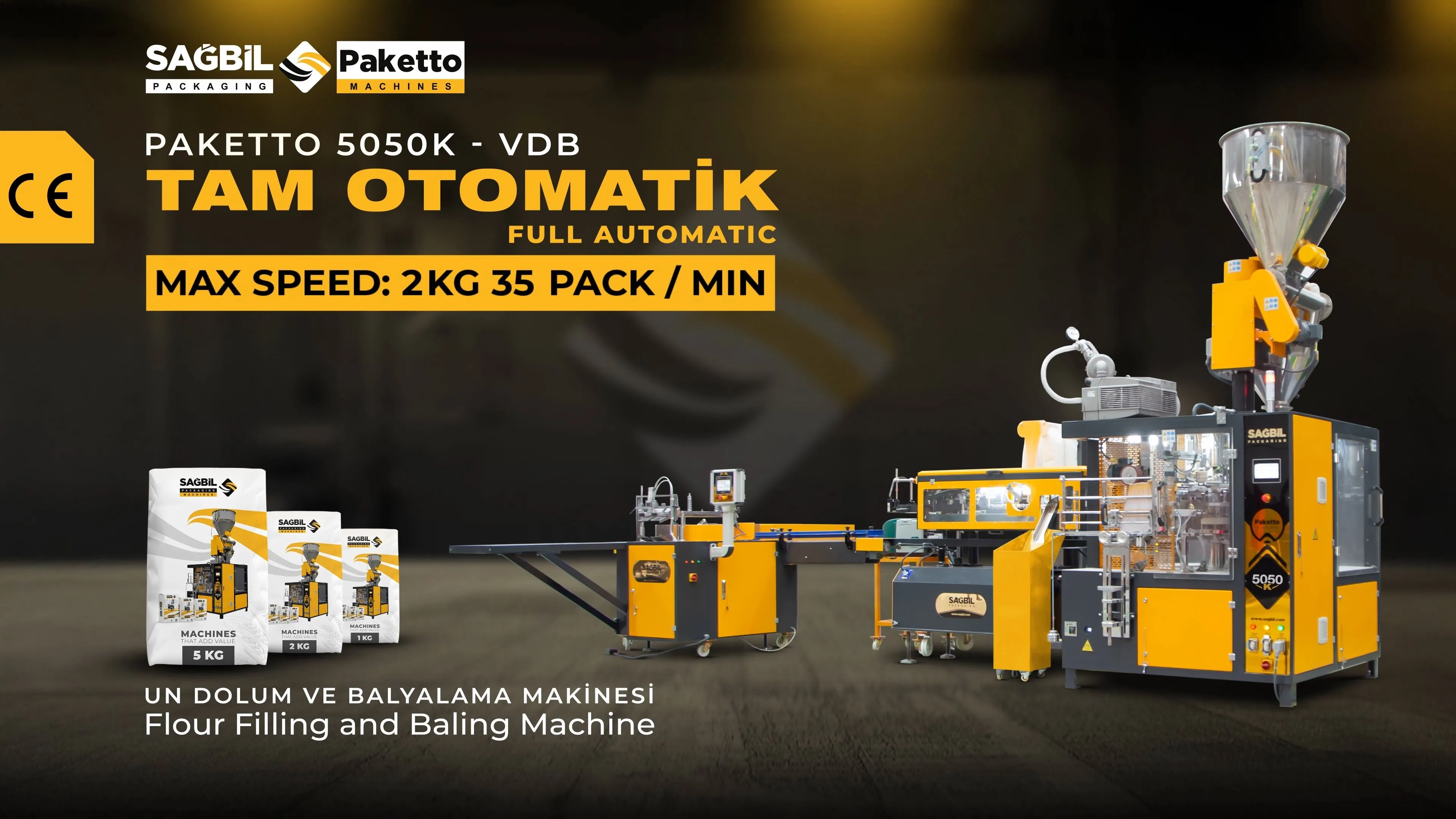 PAKETTO 5050K - VDB 2Kg Kâğıt Dolum Paketleme Hattı