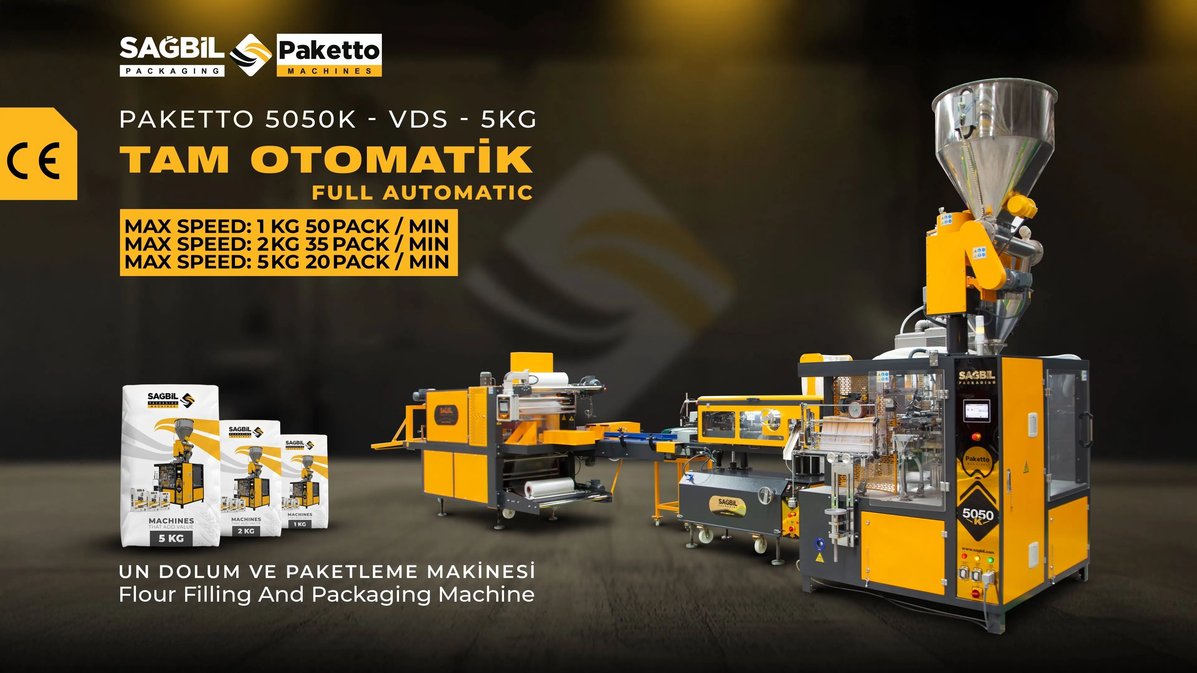 PAKETTO 5050K - VDS 5Kg Kâğıt Dolum Paketleme Hattı