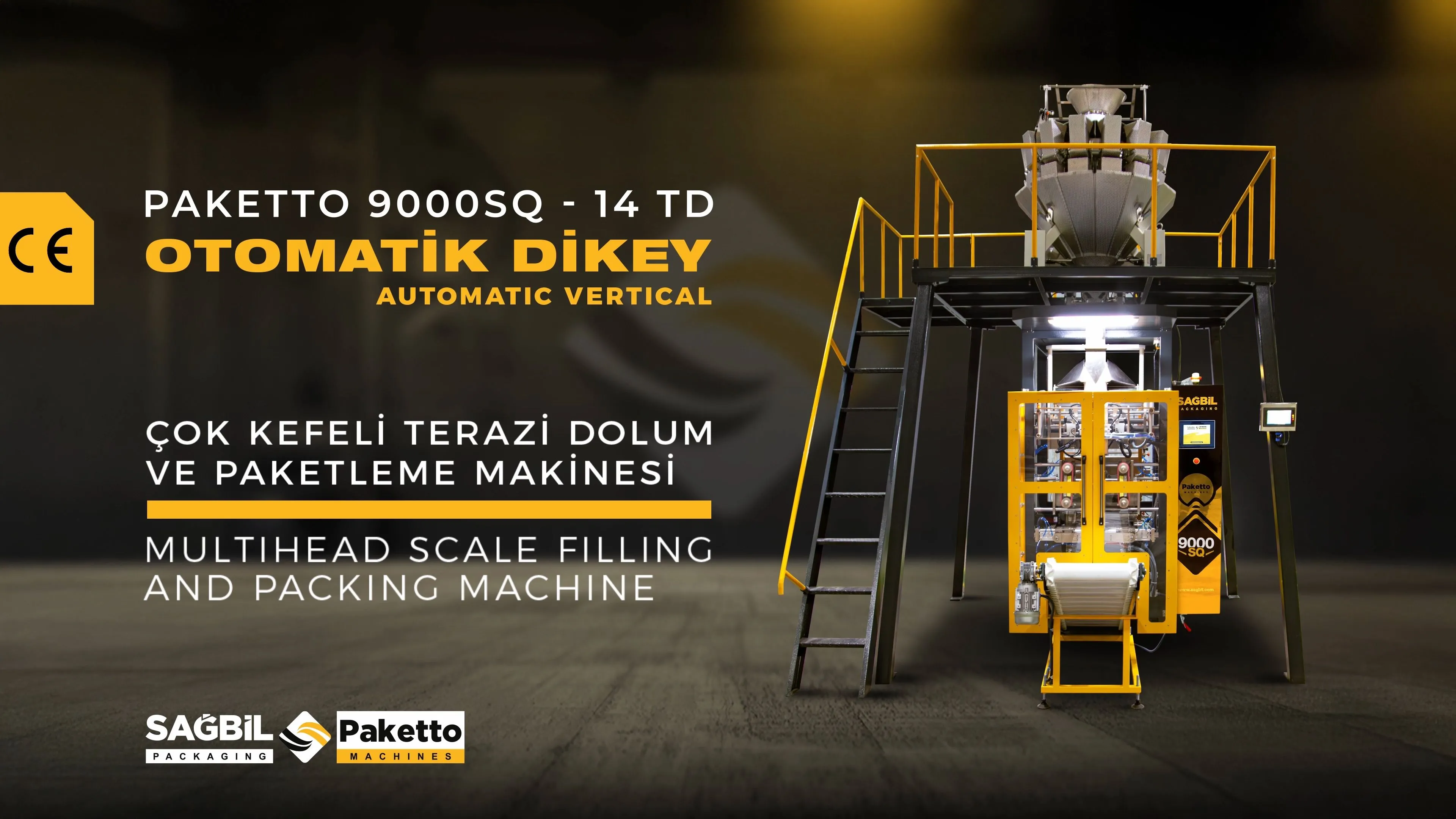 PAKETTO 9000SQ - 14TD Poşet Dikey Dolum Paketleme Hattı